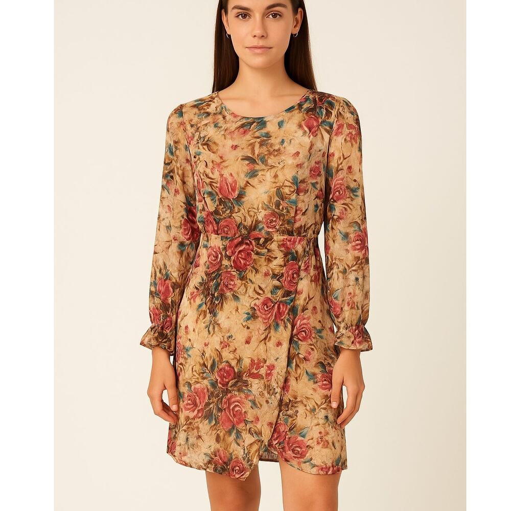 NWOT R Fashion Apparel Wrap Style Floral Dress S/M